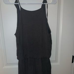 Dark gray backless romper